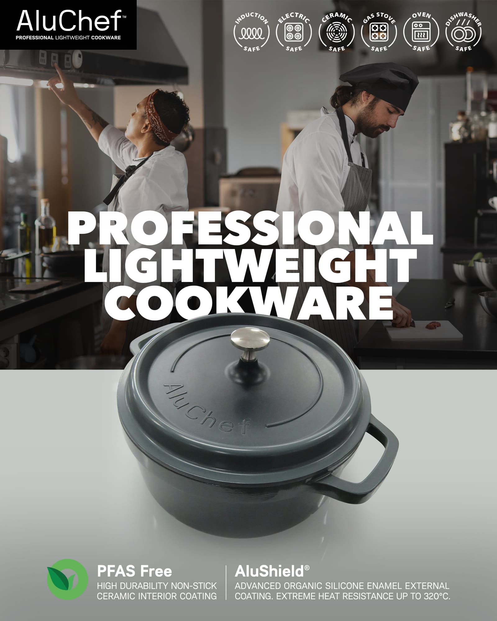 ALUCHEF™ 28CM CASSEROLE ROUND 6.8L