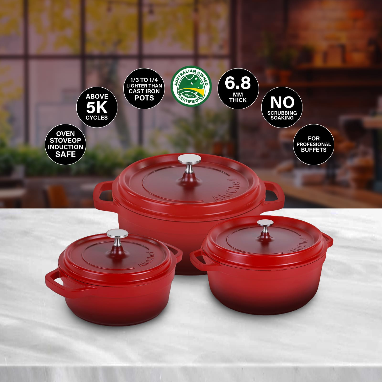 ALUCHEF™ 28CM CASSEROLE ROUND 6.8L