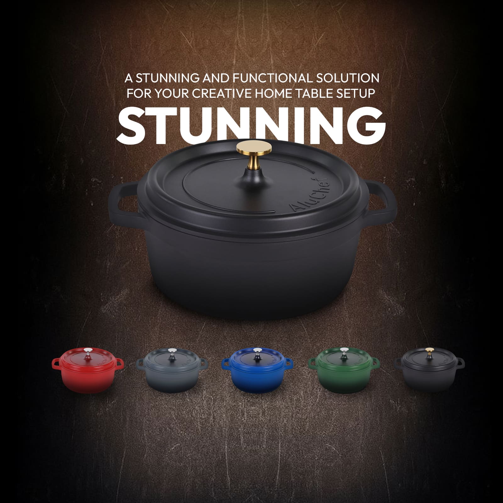ALUCHEF™ 28CM CASSEROLE ROUND 6.8L