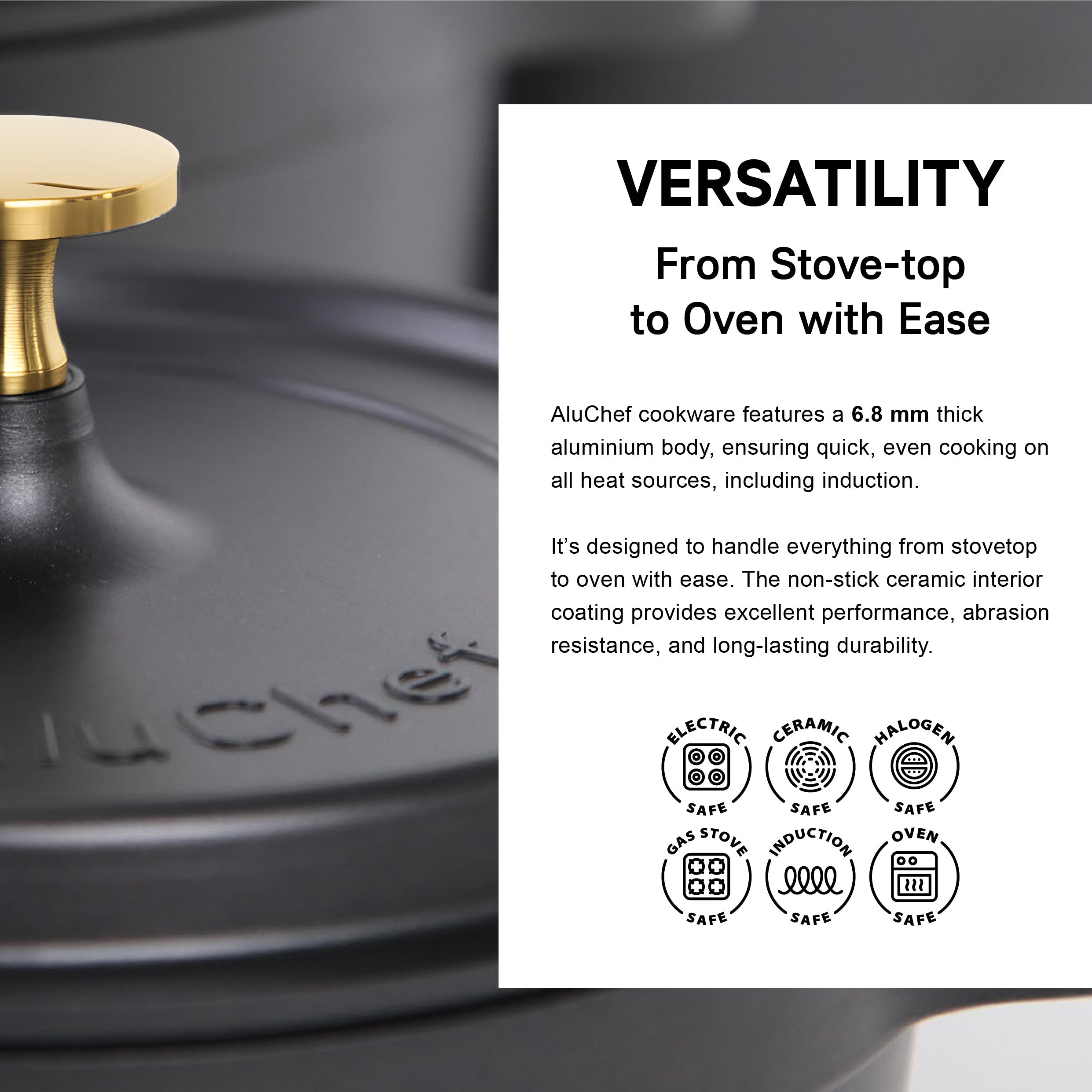 ALUCHEF™ 24CM CASSEROLE ROUND 4.26L