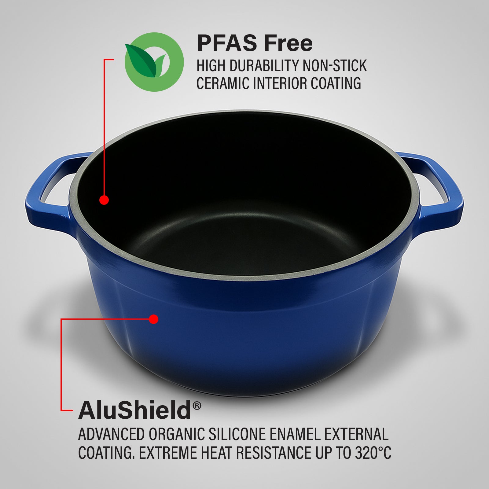 ALUCHEF™ 24CM CASSEROLE ROUND 4.26L