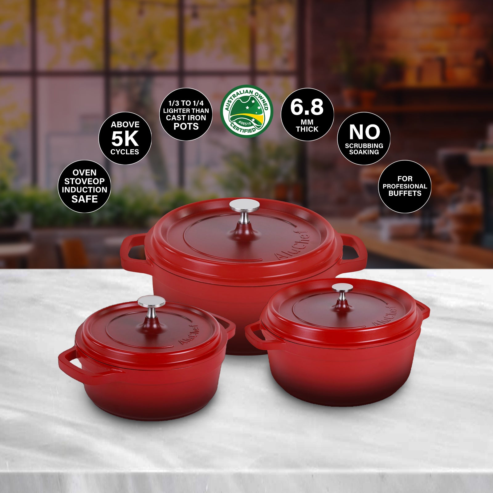 ALUCHEF™ 24CM CASSEROLE ROUND 4.26L